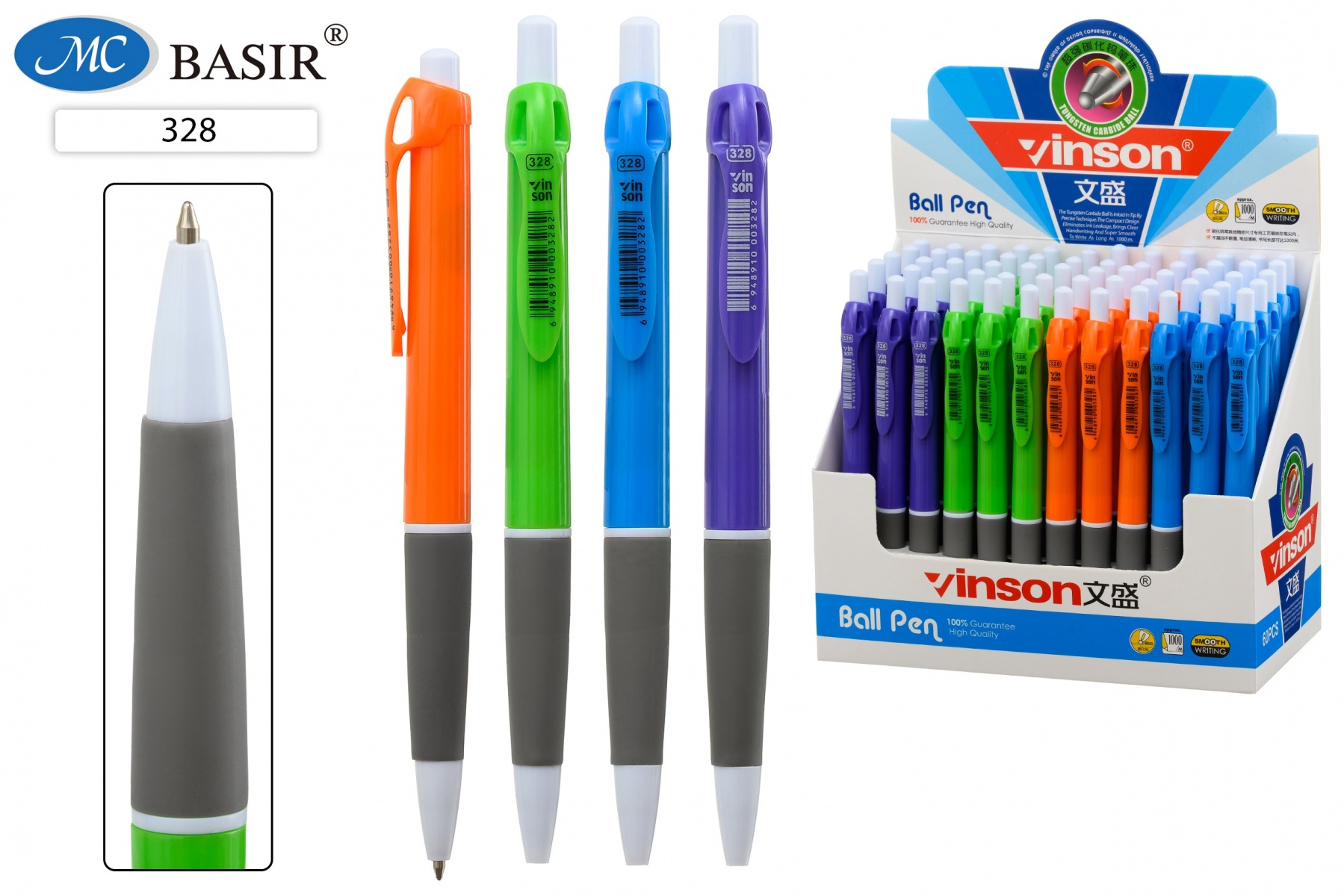 Автоматическая шариковая ручка с чернилами на масляной основе VINSON