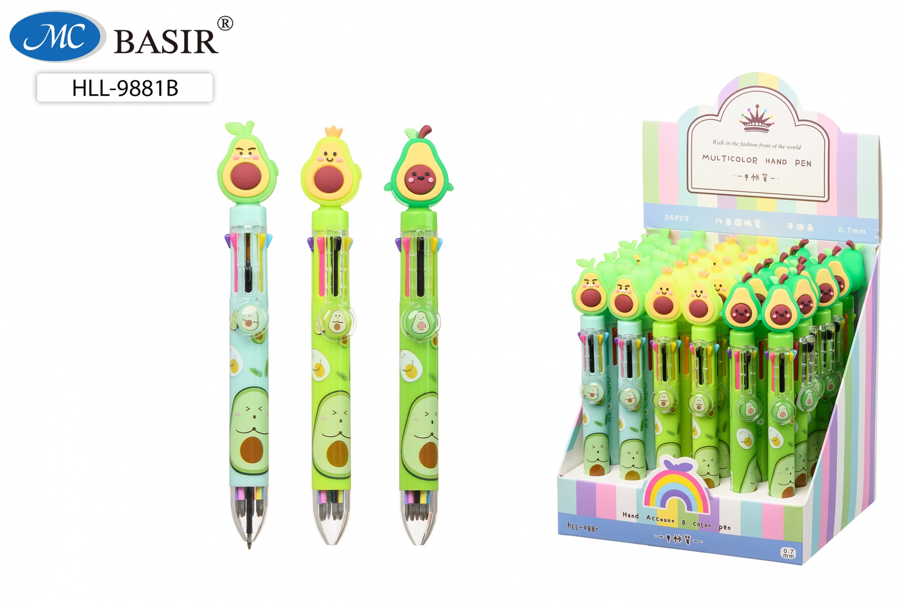 Авторучка 8-и цветная