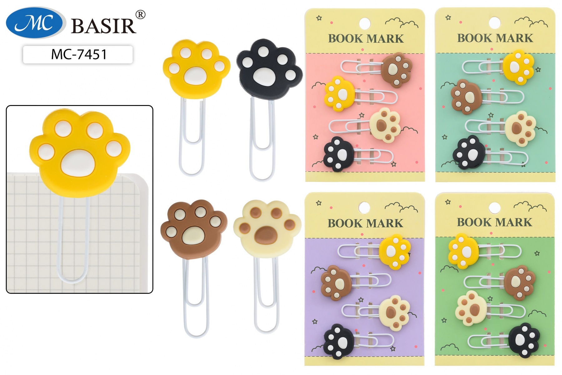 Закладки-скрепки ЛАПКИ