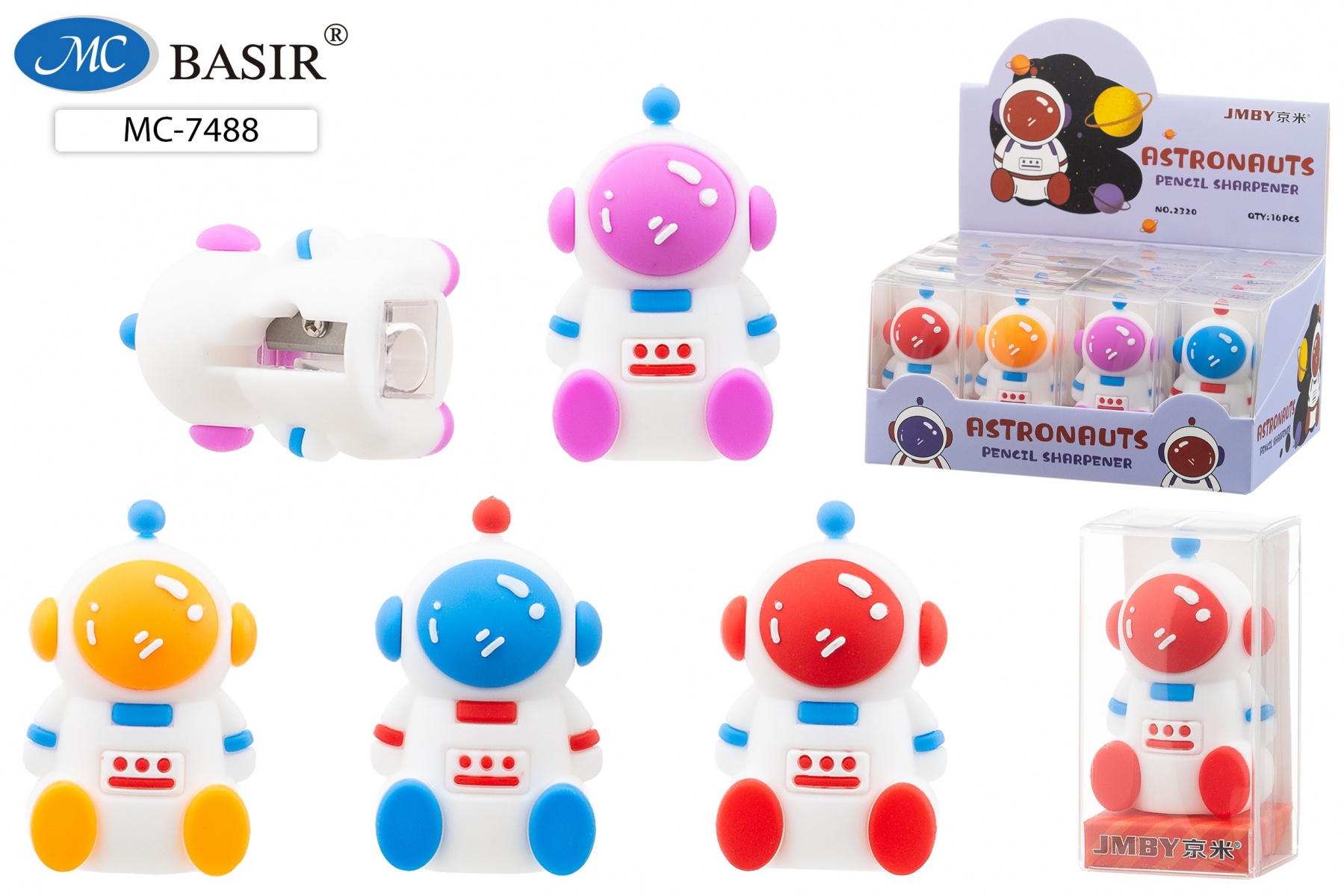 Точилка+ластик КОСМОНАВТ