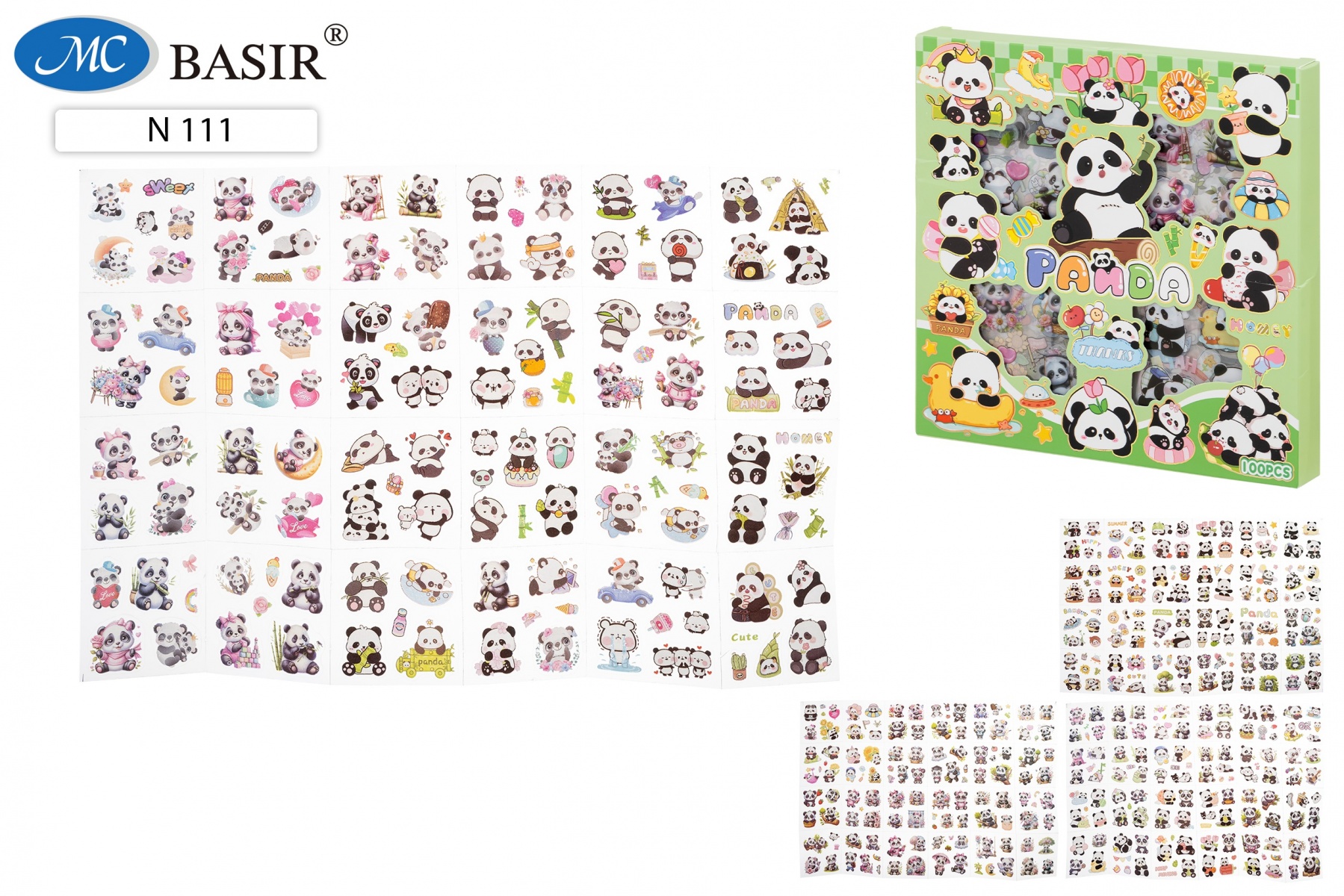 Набор наклеек ПАНДА