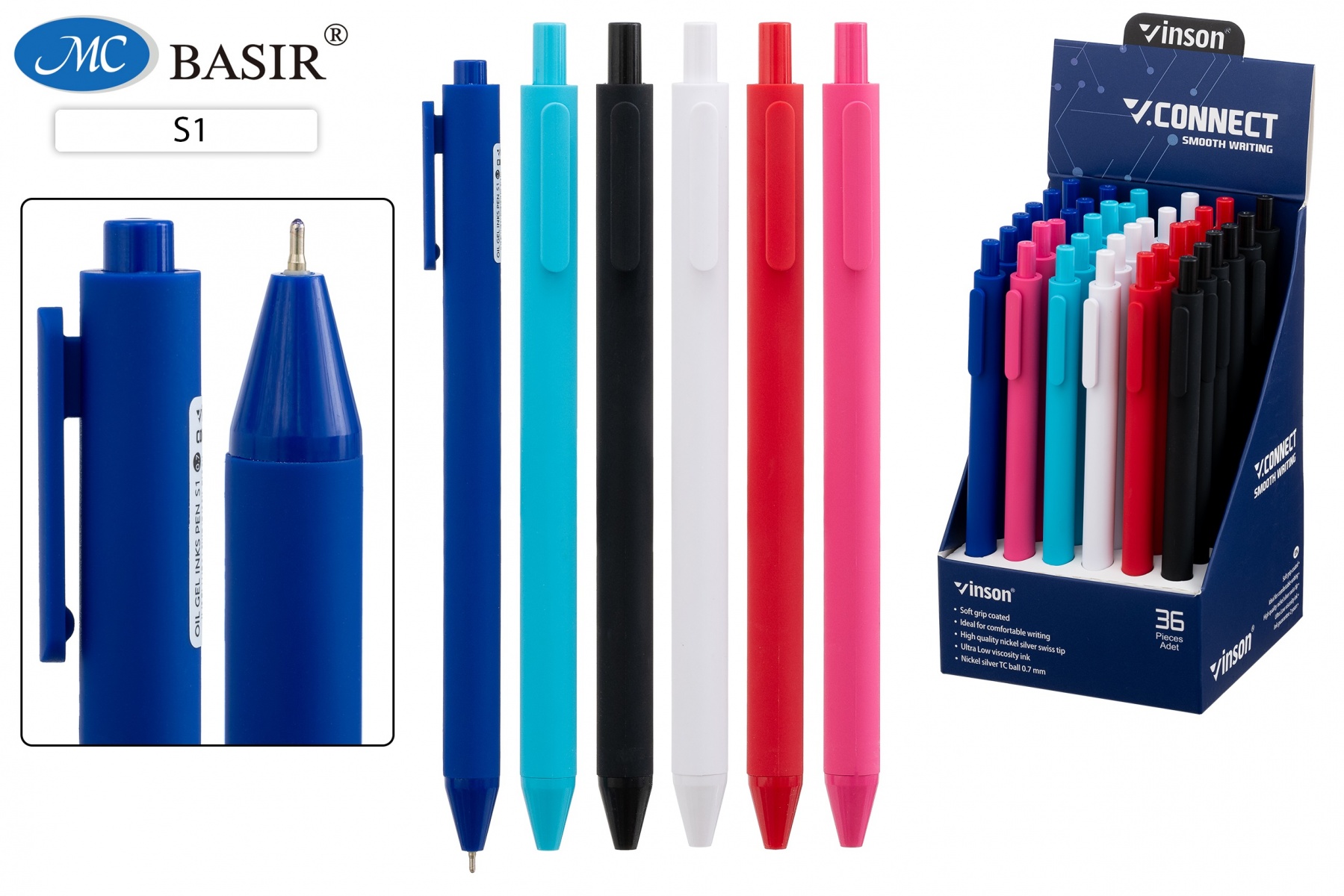 Автоматическая шариковая ручка VINSON CONNECT